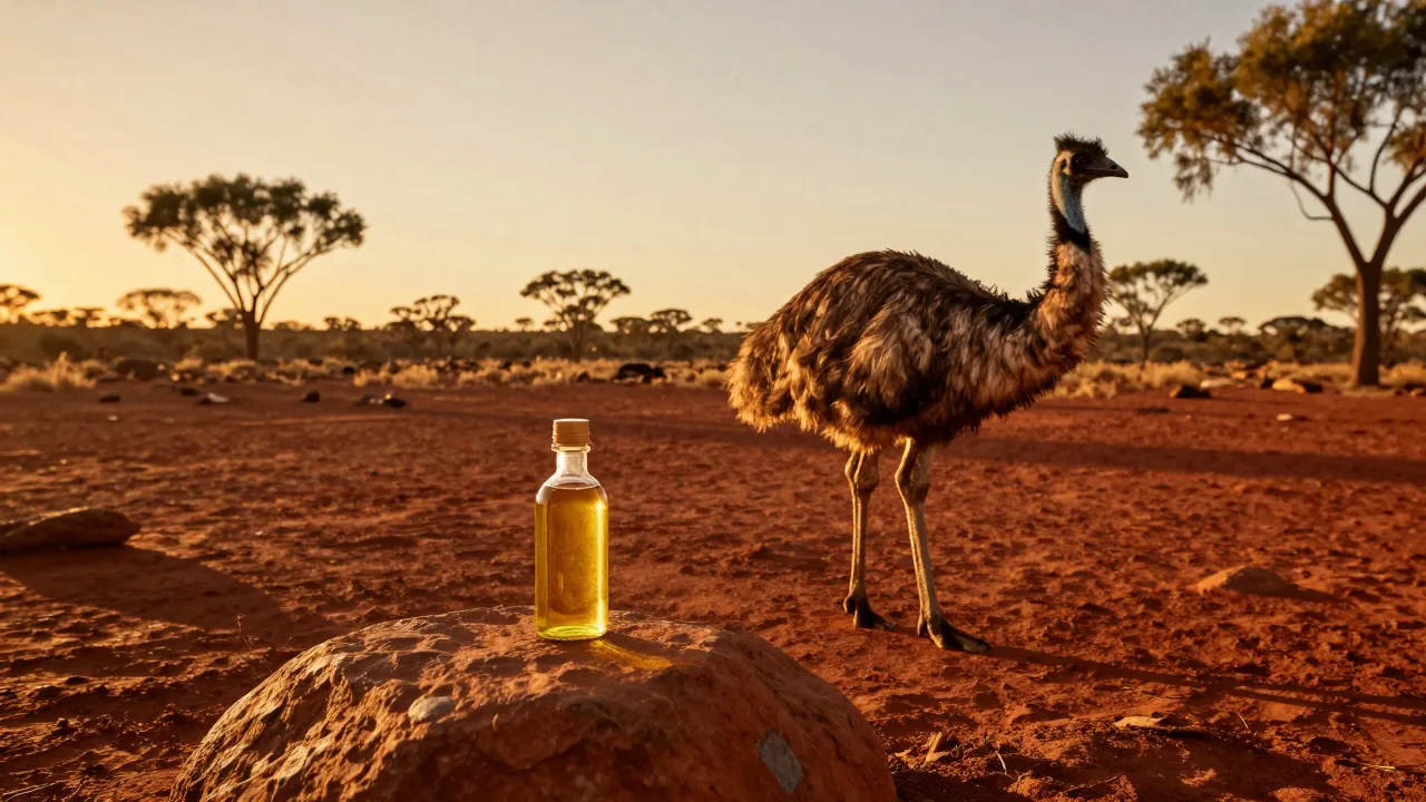Refined emu oil, an Australian massage tradition