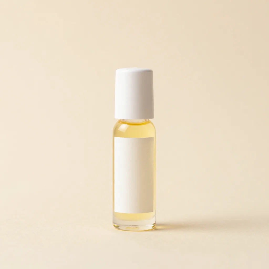 A small roll-on bottle of emu oil massage oil